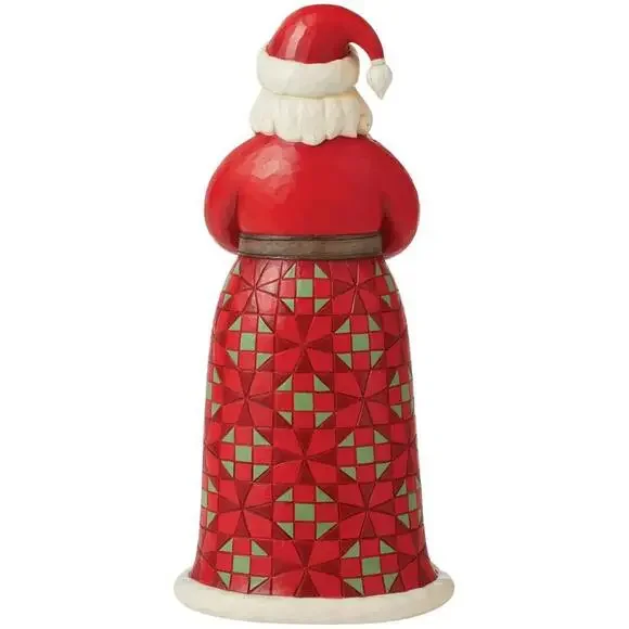 Enesco Jim Shore Heartwood Creek Santa with Christmas Tree Coat Figurine NEW